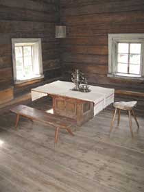 Seurasaari: Interior of Pertinotsa house