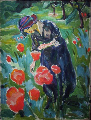 Edvard Munch: Woman with Poppies (1918-19)