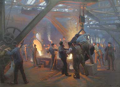 Peder Severin Krøyer: The Iron Foundry, Burmeister & Wain (1885)