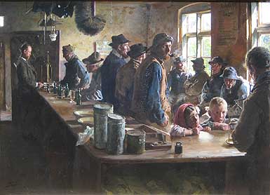 P.S. Krøyer: In the store when there is no fishing (1882)