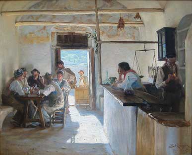 P.S. Krøyer: Osteria in Ravello (1890)