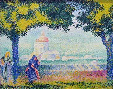 Henri-Edmond Cross (1856-1910): View of the Church of Santa Maria Degli Angeli near Assisi (1909)