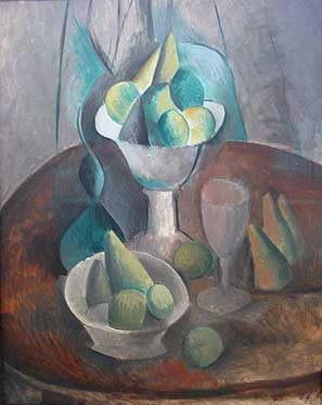 Pablo Picasso (1881-1973): Vase with Fruit (1909)