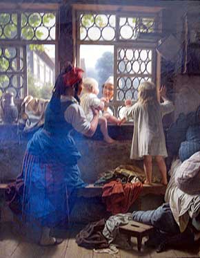 Friedrich Eduard Meyerheim (1808-1879): "Guten Morgen, lieber Vater" (1858)