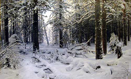 I.I. Shishkin (1832 - 1898): Winter (1890)
