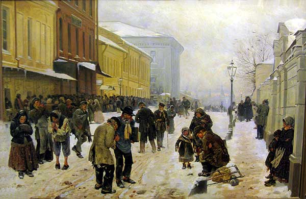 Vladimir Makovsky (1846 - 1920): Dosshouse (1889)