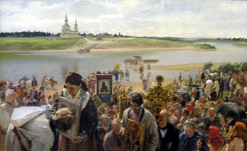 Illarion Pryanishnikov (1840 - 1894): Easter Procession (1893)