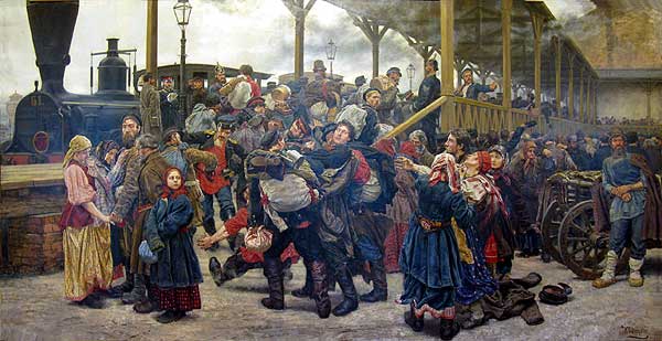 K.A. Savitsky (1845 - 1905): To the War (1888)