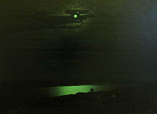 Arkhip Kuindzhi (1842 - 1910): Moonlit Night on the Dnieper (1880)